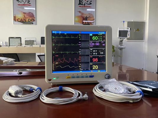 Draagbare patiëntmonitor met meerdere parameters met ECG SPO2 NIBP en temperatuurmeting