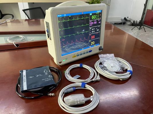 12,1 inch TFT LCD multiparameter draagbare patiëntenmonitor met EtCO2 ECG SPO2 NIBP