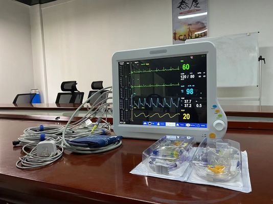 6 Parameters ICU Hartmonitor Draagbaar voor het monitoren van EKG NIBP SPO2