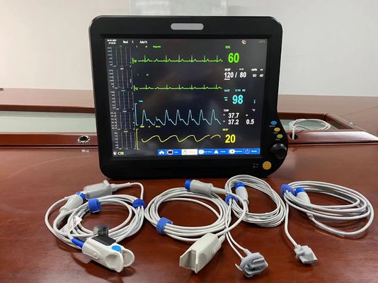 Meertalige vitale parameters monitor, ziekenhuis vitale machine 15 inch voor volwassenen