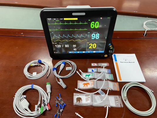 Chirurgische hartslagmeter voor diergeneeskundig gebruik 15 inch met EKG NIBP SPO2