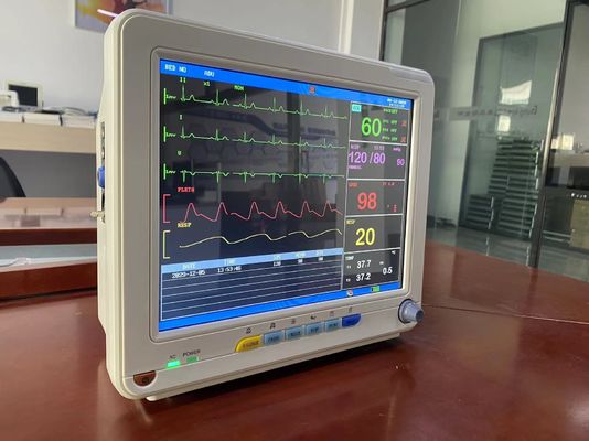 TFT LCD medische elektronische vitale functies monitor met ECG SPO2 NIBP en temperatuurmeting