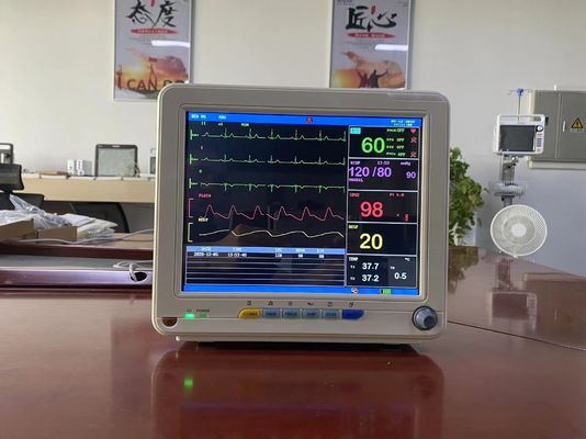 TFT LCD medische elektronische vitale functies monitor met ECG SPO2 NIBP en temperatuurmeting