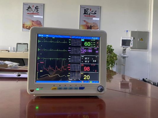 12,1 inch TFT LCD multiparameter draagbare patiëntenmonitor met EtCO2 ECG SPO2 NIBP