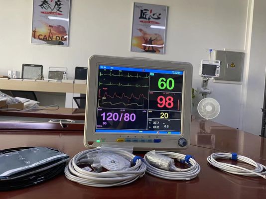 Draagbare medische bewakingsapparatuur met 12,1 inch TFT LCD-scherm Monitoren voor vitale functies